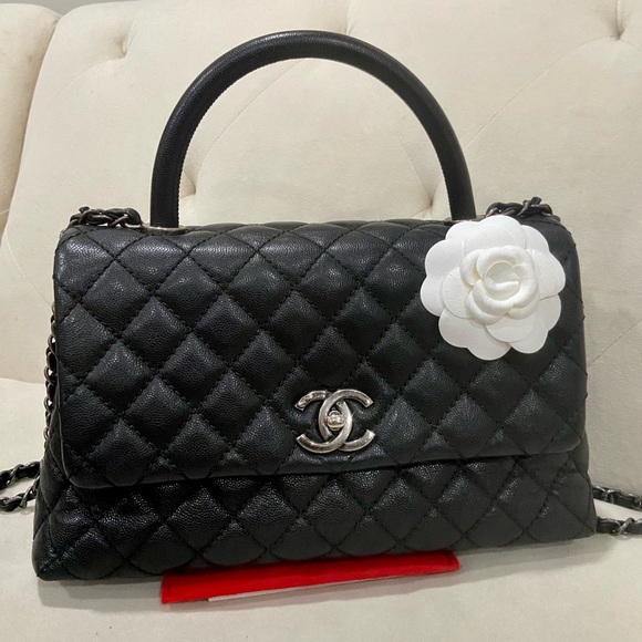 CHANEL Handbags - Chanel Caviar coco Top handle small flap Bag
